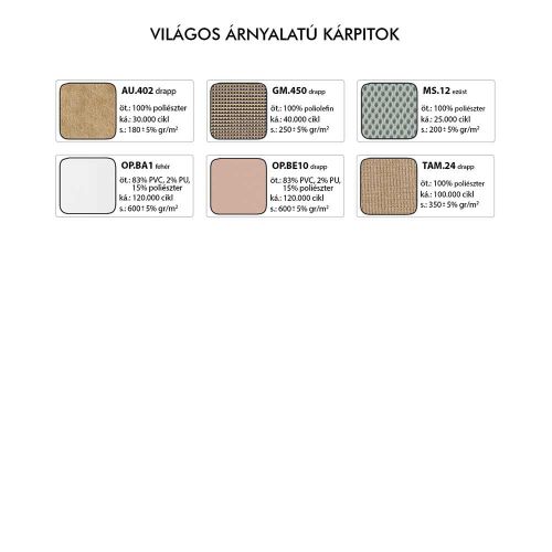 1030 ZON kárpitozott munkaszék - Világos színű kárpitok